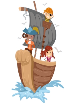 Картинки по запросу "малюнок піратів на кораблі"